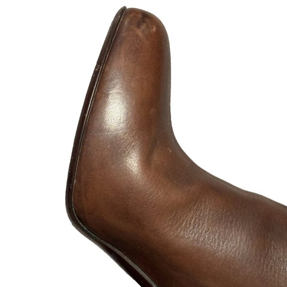 Vince Brown Leather Booties Boots Size 9.5 - Picture 6 of 10